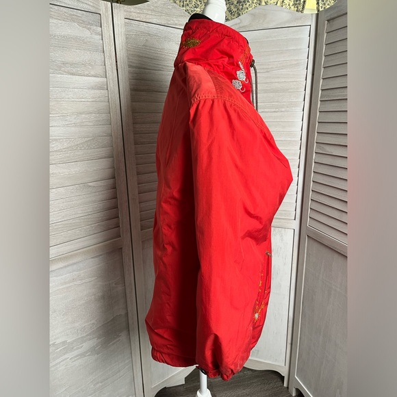 vintage Bogner red pullover embroidered ski parka with Fiberfill lining size 8 - Picture 8 of 12